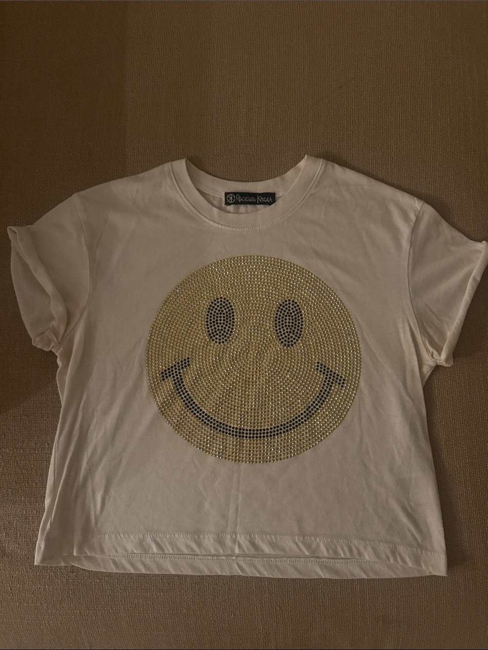 Tee with Gold Smiley